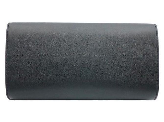 Autre Marque Clutch Monogram in Pelle Nera - vista 3