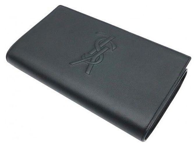 Autre Marque Clutch Monogram in Pelle Nera - vista 4