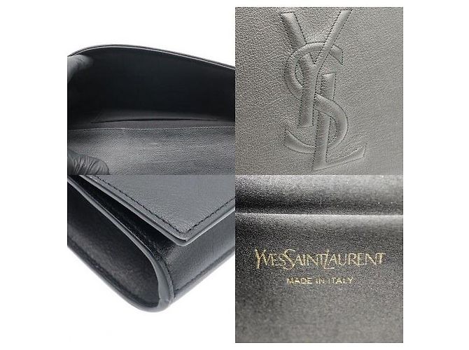 Autre Marque Clutch Monogram in Pelle Nera - vista 7