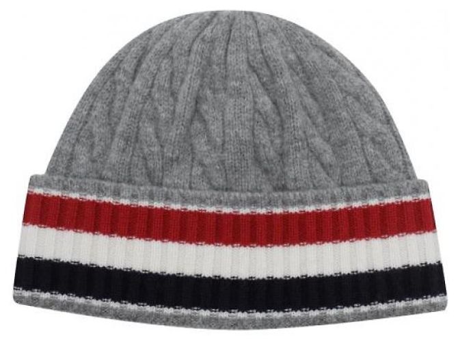 Thom Browne Merino Wool Cable Rib Beanie - view 4