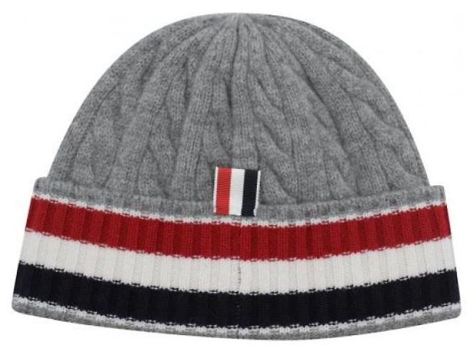 Thom Browne Merino Wool Cable Rib Beanie - view 5