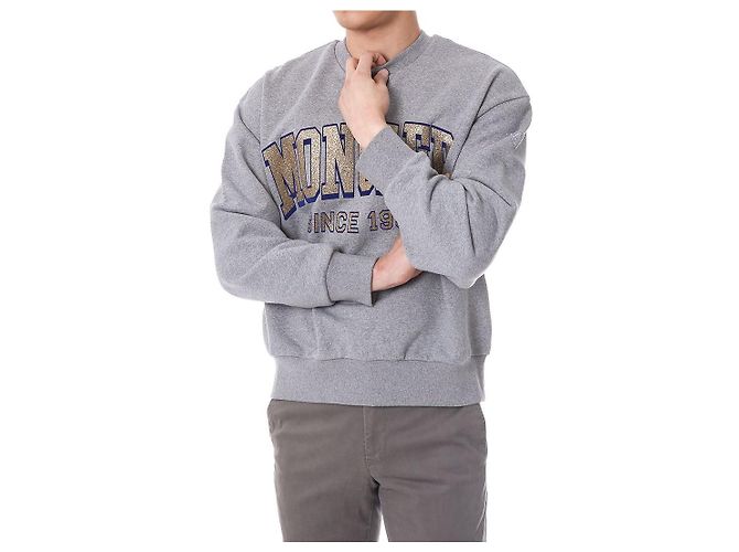 Moncler Typo Sweatshirt mit Glitzer-Logo-Patch - Ansicht 8