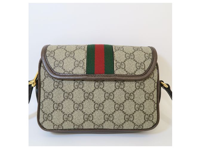 Gucci Supreme Web Mini Shoulder Bag Beige GG Canvas - vista 7