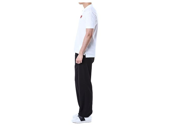 Comme Des Garcons PK-Poloshirt mit rotem Herz-Patch (White) - Ansicht 15
