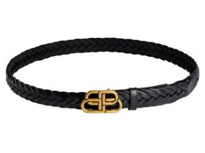 Balenciaga Thin Belt Schwarzer Ledergürtel - Ansicht 4