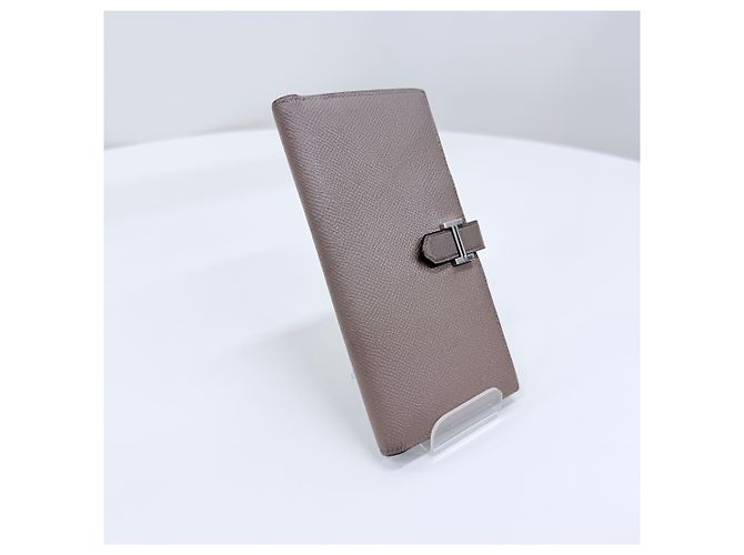 Hermès Beau Etoupe Silver Long Wallet - view 3