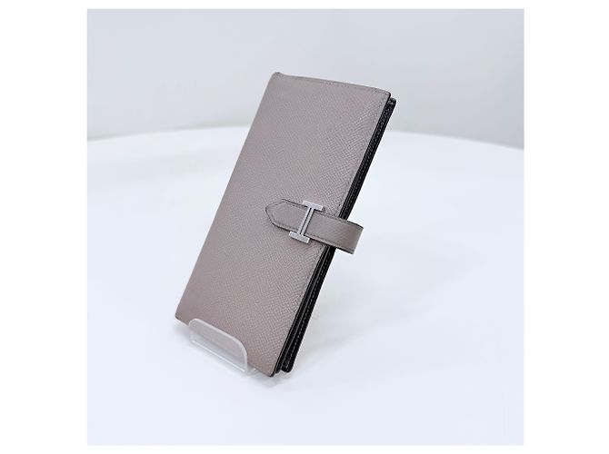 Hermès Beau Etoupe Silver Long Wallet - view 4
