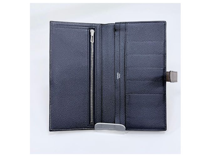 Hermès Beau Etoupe Silver Long Wallet - view 6