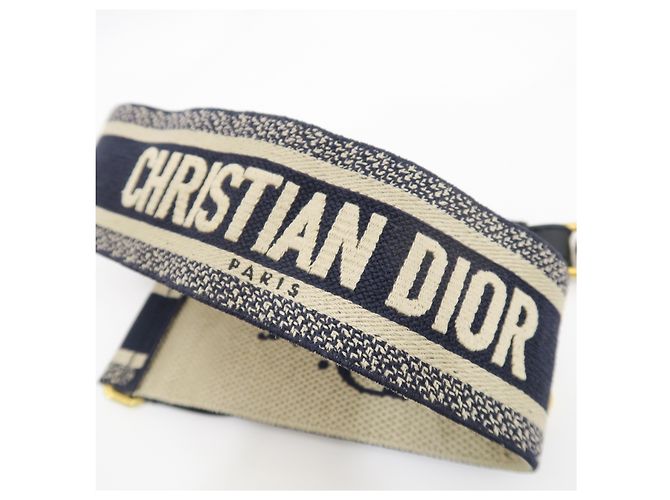 Dior Tracolla Basic Navy con logo ricamato - vista 5