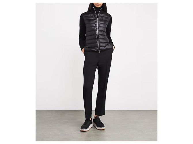 Moncler Wollcardigan mit Reißverschluss Schwarz - Ansicht 11
