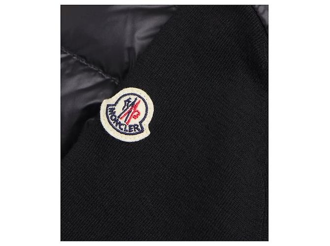 Moncler Wollcardigan mit Reißverschluss Schwarz - Ansicht 12