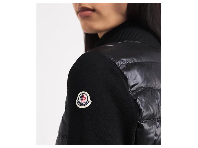 Moncler Wollcardigan mit Reißverschluss Schwarz - Ansicht 13