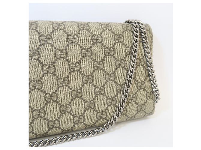 Gucci Borsa Dionysus Mini Chain Bag Interno Beige - vista 8