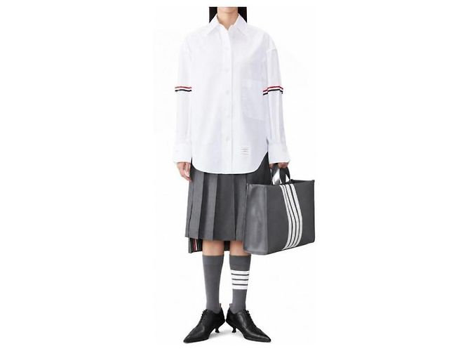 Thom Browne Camicia Supersize Oxford Armband - vista 5