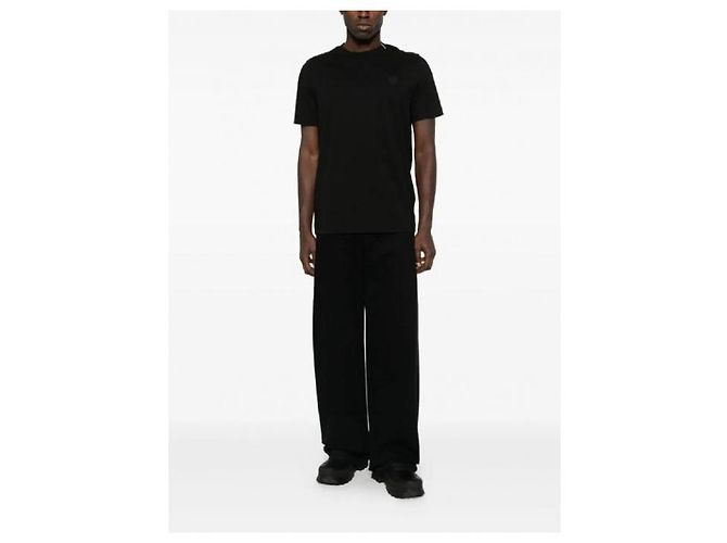 Moncler Baumwoll-T-Shirt mit Logo Schwarz - Ansicht 5