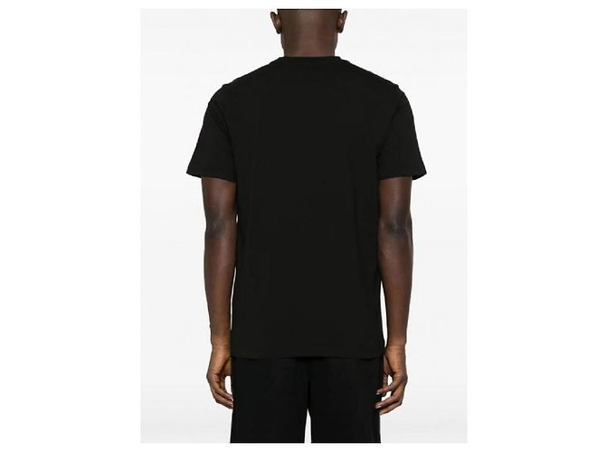 Moncler Baumwoll-T-Shirt mit Logo Schwarz - Ansicht 6