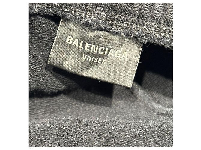 Balenciaga Pantaloni ricamati logo Wave Nero - vista 2