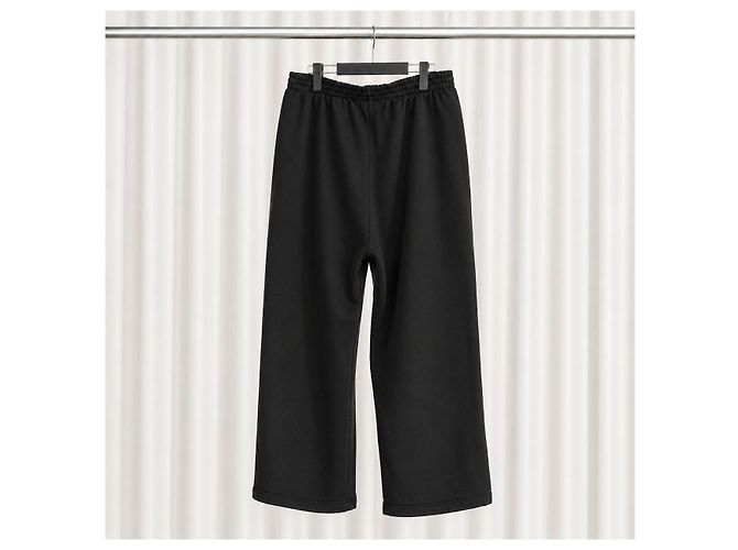 Balenciaga Pantaloni ricamati logo Wave Nero - vista 5