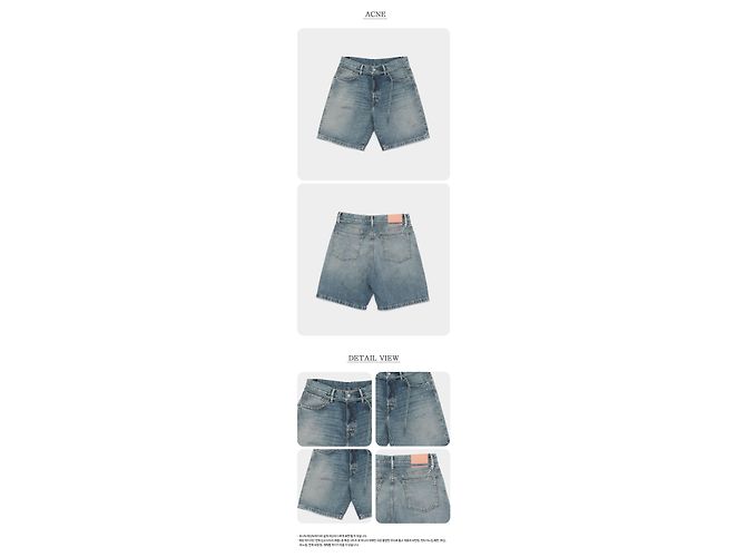 Acne Pantaloncini in denim lavato da uomo - vista 3