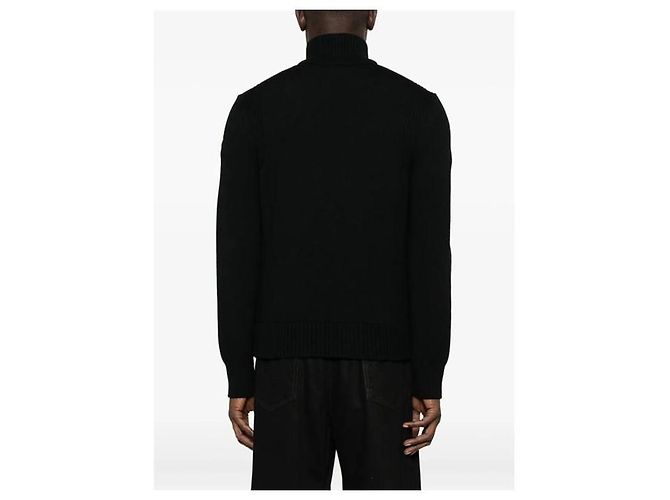 Moncler Herren-Wollcardigan mit Reißverschluss Schwarz - Ansicht 4