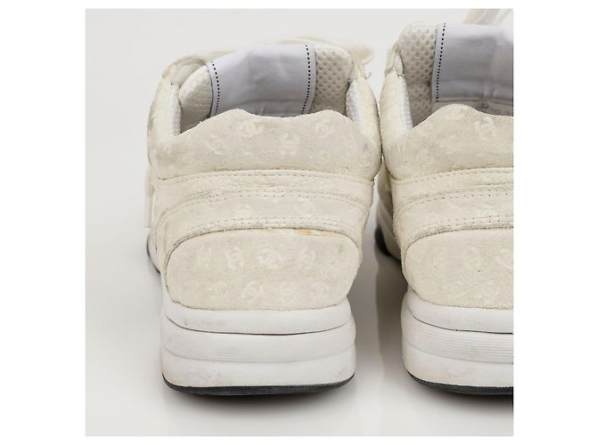 Chanel Logo Play All Over Suede Sneaker White - Ansicht 12