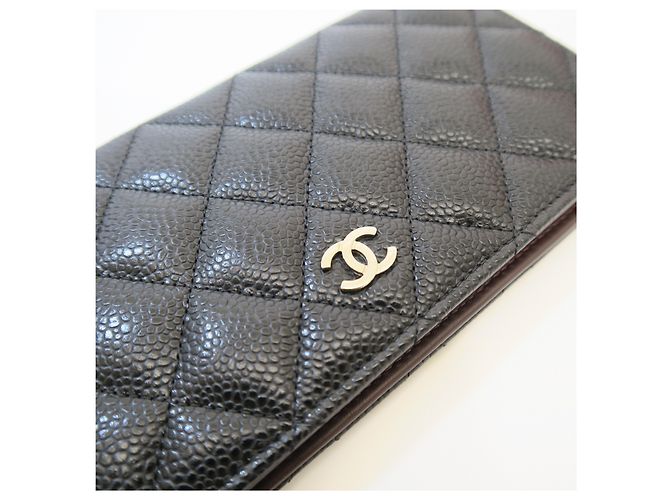 Chanel Cartera de dos pliegues Caviar Black - vista 6