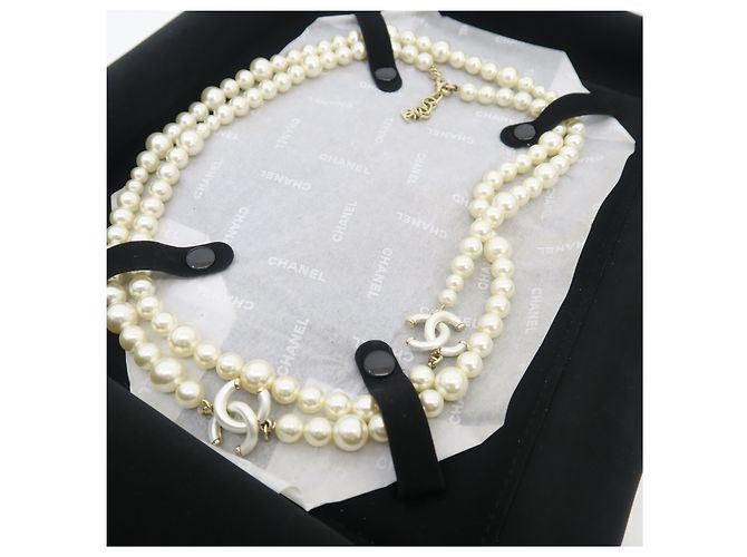 Chanel Collana a doppio giro con logo perla Edizione Limitata - vista 6