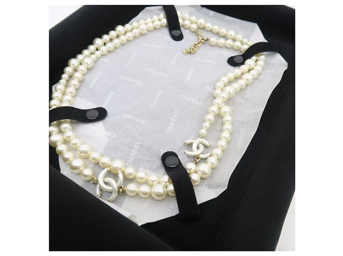 Chanel Collana a doppio giro con logo perla Edizione Limitata - vista 7