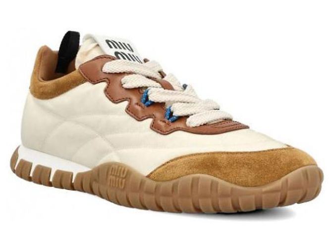 Miu Miu Sneaker aus technischem Gewebe und Wildleder - Ansicht 5