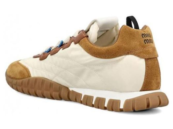Miu Miu Sneaker aus technischem Gewebe und Wildleder - Ansicht 6