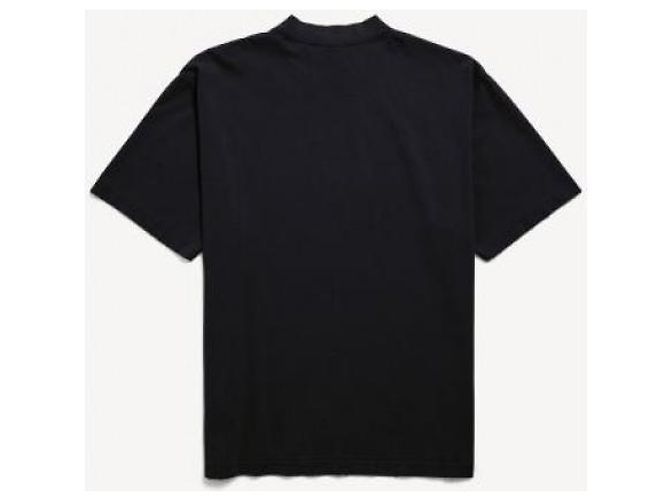 T-shirt Balenciaga Medium Fit Noir - vue 5