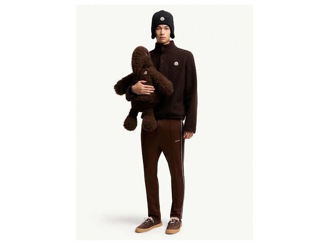 Moncler Logo Stricksweatshirt Braun - Ansicht 5
