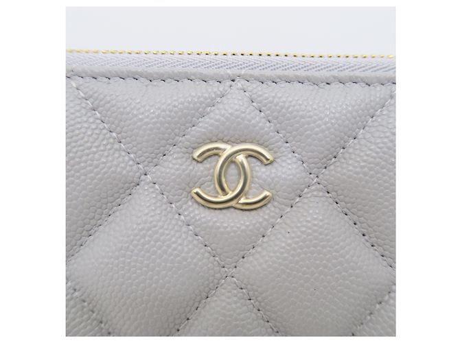 Chanel Clutch Classic Caviar Large Gray - vista 2