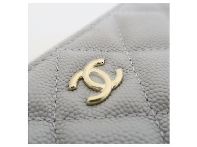 Chanel Clutch Classic Caviar Large Gray - vista 3