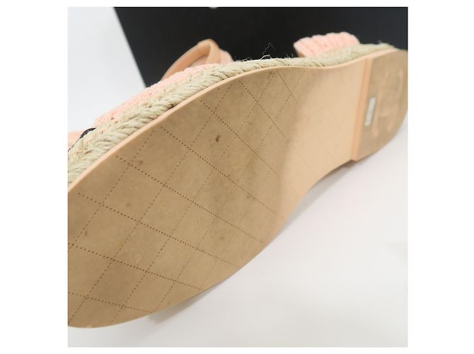 Chanel Espadrillas in Tweed Rosa con Logo Taglia - vista 9
