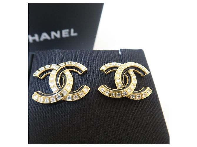 Chanel Orecchini Cruise Logo CC Nero e Oro - vista 6