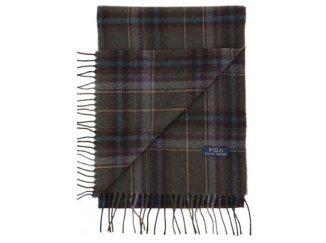 Sciarpa a quadri Polo Ralph Lauren Oliva - vista 5