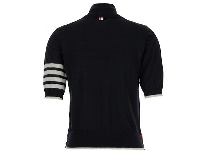Thom Browne Relaxed Fit Rollkragenpullover aus feiner Merinowolle Bar - Ansicht 5