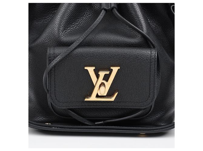 Bucket Louis Vuitton Borsa Tote a Secchiello in Pelle Nera - vista 3