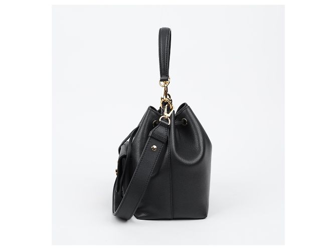 Bucket Louis Vuitton Borsa Tote a Secchiello in Pelle Nera - vista 5