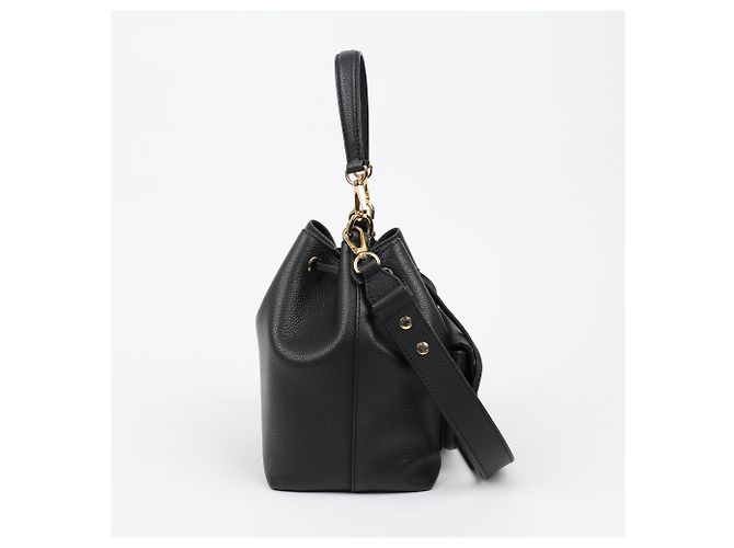 Bucket Louis Vuitton Borsa Tote a Secchiello in Pelle Nera - vista 6