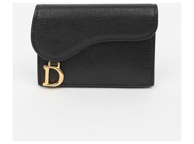 Dior Tarjetero Saddle con solapa para mujer Negro - vista 2