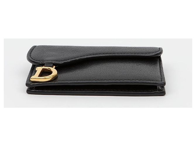 Dior Tarjetero Saddle con solapa para mujer Negro - vista 6