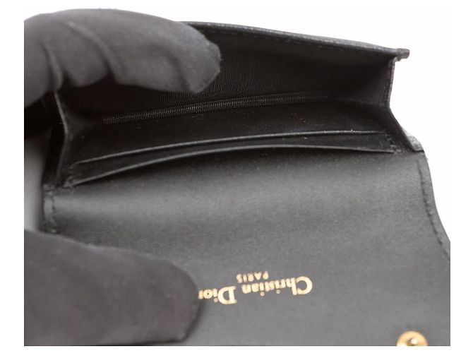 Dior Tarjetero Saddle con solapa para mujer Negro - vista 8