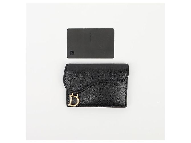Dior Tarjetero Saddle con solapa para mujer Negro - vista 9