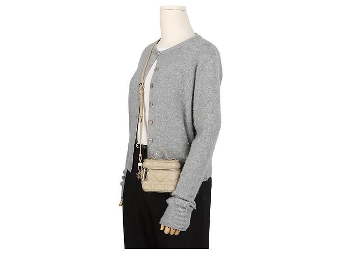 Dior Lady Micro Vanity Case Tote Bag Beige - Ansicht 10
