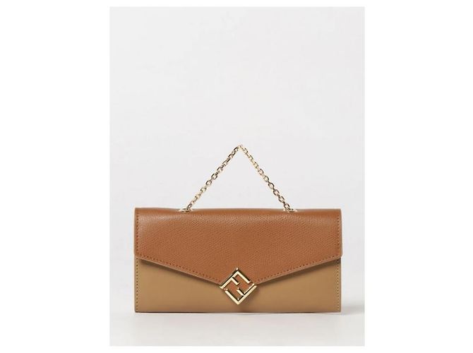 Fendi Diamond Chain Wallet braunes Leder - Ansicht 4