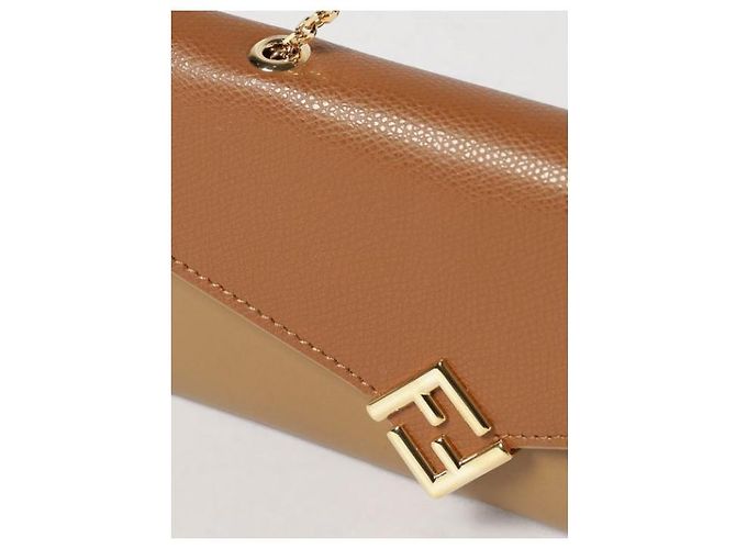 Fendi Diamond Chain Wallet braunes Leder - Ansicht 7