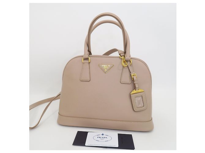 Prada Borsa Tote Saffiano Rosa Beige - vista 2