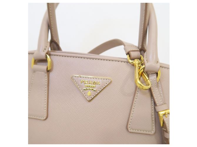 Prada Borsa Tote Saffiano Rosa Beige - vista 3